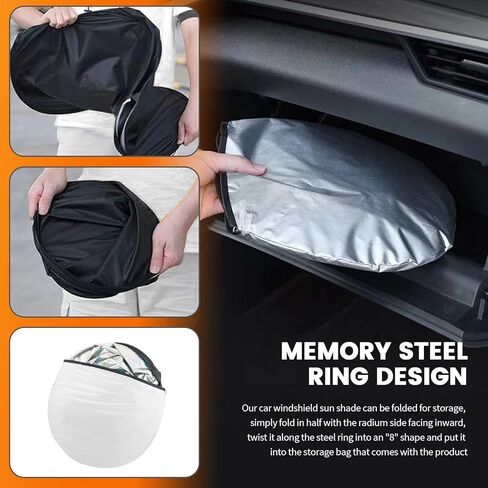 59"X31" Car Windshield Sun Shade with Storage Bag,Foldable Windshield Cover Sun Shade for Blocking Sunlight & Heat Insulation,Upgraded Suns Blocker for Car Windshields in Saudi Arabia