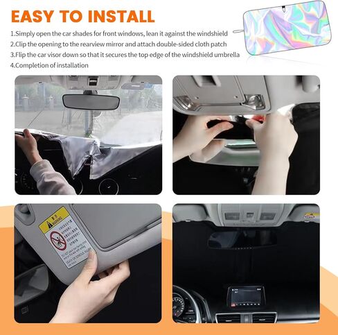 59"X31" Car Windshield Sun Shade with Storage Bag,Foldable Windshield Cover Sun Shade for Blocking Sunlight & Heat Insulation,Upgraded Suns Blocker for Car Windshields in Saudi Arabia
