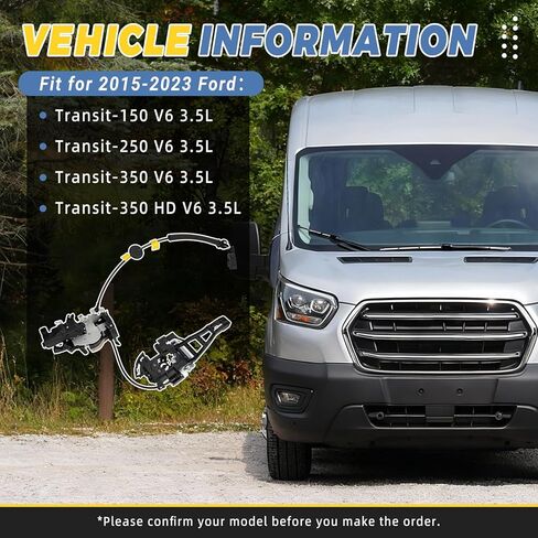 كابل مشغل مزلاج قفل الباب الأمامي الأيسر متوافق مع 2015-2023 Ford Transit-150 Transit-250 Transit-350 Transit-350 HD V6 3.5L - استبدال CK4Z61219A65C CK4Z61219A65E مزلاج قفل جانب السائق in Kuwait