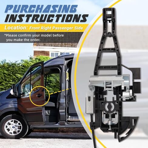 كابل مشغل مزلاج قفل الباب الأمامي الأيسر متوافق مع 2015-2023 Ford Transit-150 Transit-250 Transit-350 Transit-350 HD V6 3.5L - استبدال CK4Z61219A65C CK4Z61219A65E مزلاج قفل جانب السائق in Kuwait