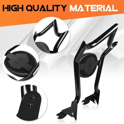 مسند ظهر للركاب الخلفي من AUFER مع مشابك مزالج دوارة مغلقة متوافقة مع Harley Touring Road King Electra Glide Street Glide Road Glide FLHR FLHX FLHT FLTR 2009-2025 in Kuwait