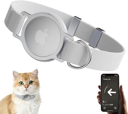 طوق Cat AirTag، أطواق Airtag للقطط متوافقة مع علامة Apple Air Tag، طوق قطط مريح قابل للتعديل ومتتبع نظام تحديد المواقع العالمي للفتيات والقطط والجراء (أزرق ماسي) in Saudi Arabia