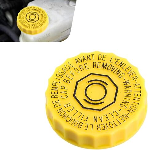 Brake Fluid Cap, Brake Master Cylinder Reservoir Tank Cap, Brake Fluid Cap Replaces OEM# 68211910AB, Compatible with Jeep Wrangler Cherokee Compass Chrysler Pacifica in Kuwait