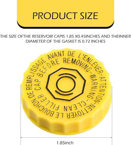 Brake Fluid Cap, Brake Master Cylinder Reservoir Tank Cap, Brake Fluid Cap Replaces OEM# 68211910AB, Compatible with Jeep Wrangler Cherokee Compass Chrysler Pacifica in Kuwait