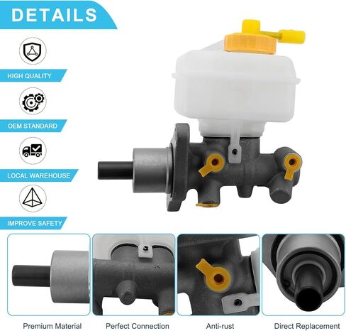 TAUTOY M630834 Brake Master Cylinder Compatible with Clasico 2013-2015,Beetle 2003-2010,Jetta 2002-2006/2012-2013,Bora 2005,Golf 2003-2006,For Seat Toledo 2002-2005,Replaces 1J1614019C,1J1614019F in Kuwait