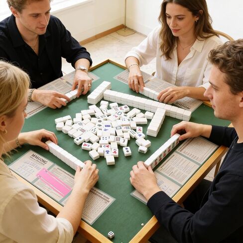 4 قطع من حافظة بطاقات Mahjong 2026 ومجموعة 4 قطع من أدوات العثور على خط Mahjong، تناسب حجم الطباعة الكبير (6 1/8 بوصة × 4 3/4 بوصة)، حامل غطاء واقي لبطاقة Mahjongs الشفاف، ملحقات Mahjongs الناعمة للمبتدئين (وردي) in Kuwait