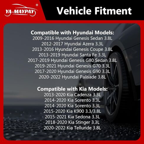 مجموعة سلسلة توقيت المحرك متوافقة مع Hyundai Santa Fe 3.3L 2013-2019، Kia Sorento 3.3L 2014-2020 - تناسب Hyundai Palisade، Kia Telluride - VVT Gears & Oil Pump - 24312-3CGA2، 24410-3CGA1 in Kuwait