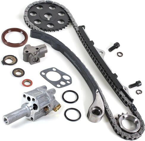 CNS (صف واحد، 102 وصلات) مجموعة سلسلة التوقيت ومجموعة مضخة الزيت المتوافقة مع 1990-97 Nissan D21 Pickup 2.4L SOHC KA24E in Kuwait