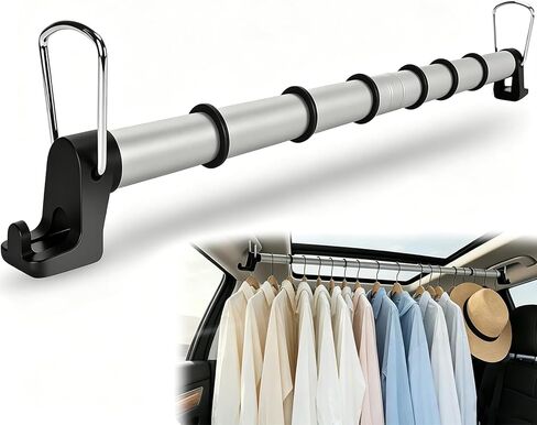 Car Clothes Hanger Bar, Adjustable 30-64 Inch Clothes Rack for Car Travel, Heavy-Duty Wrinkle-Free Telescopic Cars Hanger for Trucks, SUVs, RVs, Toad Trippers, and RVs in Saudi Arabia