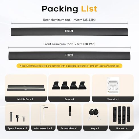 Powerty 300LBS Roof Rack Cross Bars for 2019-2025 Toyota RAV4 Accessories with Flush Side Rails(Not for 2024 LE/Adventure/TRD Off-Road/Hybrid Woodland Trim), Lockable Aluminum Roof Rails Luggage Racks in Kuwait