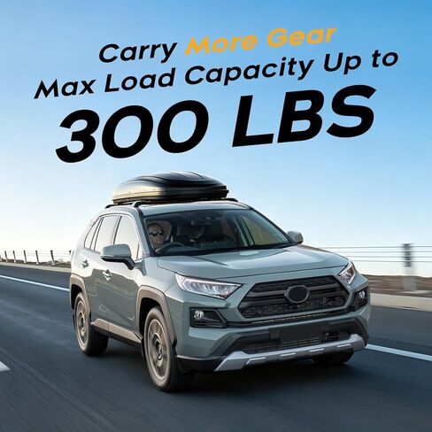 Powerty 300LBS Roof Rack Cross Bars for 2019-2025 Toyota RAV4 Accessories with Flush Side Rails(Not for 2024 LE/Adventure/TRD Off-Road/Hybrid Woodland Trim), Lockable Aluminum Roof Rails Luggage Racks in Kuwait