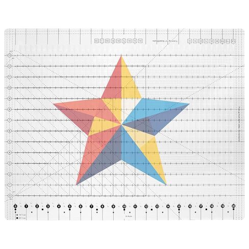 Upgrade Clear 17-3/4 "x 22" Extra Large Slotted Quilting Ruler, Long Arm Sewing XL Rulers Quilting Ruler – Non-Slip Acrylic Template for Precision Sewing, Quilting & Craft Projects in Saudi Arabia