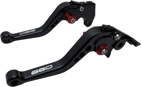 Short Brake Clutch Handle Lever Replacement for Suzuki V-Strom 650 DL650 2012-2025/ SV650 SV650X 16-22/ Vstrom 650 XT 2015-2025, CNC Aluminum Motorcycle Accessories Shorty Levers(Black) in Saudi Arabia