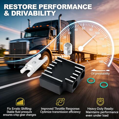 Fix Erratic Shifting & Overheating: Thermal Bypass Valve & Filter Coupler Upgrade for 6.7L Cummins 2019-2024 (68RFE / 69ASRC) | Direct Replacement for Stock Valve | Heavy-Duty Towing Reliability in Saudi Arabia