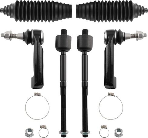 maxpeedingrods 6 قطع طقم التوجيه الأمامي أطراف قضيب الربط الداخلي الخارجي والأحذية لسيارة Ford Expedition 2007-2016 Ford F-150 2009-2017 Lincoln Navigator 2007-2016، EV800457 ES800515 ES800514 K150291 in Kuwait