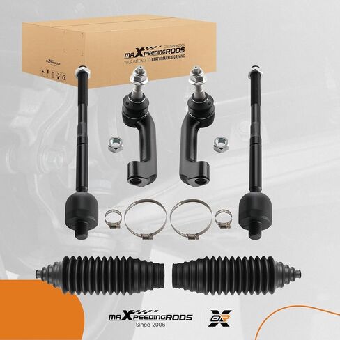 maxpeedingrods 6 قطع طقم التوجيه الأمامي أطراف قضيب الربط الداخلي الخارجي والأحذية لسيارة Ford Expedition 2007-2016 Ford F-150 2009-2017 Lincoln Navigator 2007-2016، EV800457 ES800515 ES800514 K150291 in Kuwait