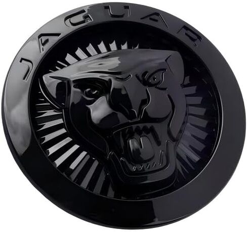 3.38 inch Fit Jaguar Badge Emblem Front Center Grille Emblem Compatible with XE XF XJ F-Type F-PACE Car Accessories (All Black) in Saudi Arabia