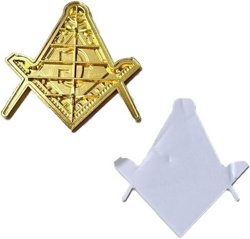 Masonic Car Emblem, Freemason Square & Compass Auto Badge 3D Chrome Metal Decal for Car Truck SUV Motorcycle, Symbolic Mason Truck Motorcycle Decal Badge for Masonic Pride/Proud Mason/Freemason in Saudi Arabia