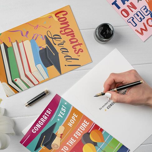 24 Pack Graduation Cards with Envelopes, 6 Colorful Designs Congratulations Gift for Graduates, Funny Graduation Cards for College High School, 4x6in in Saudi Arabia