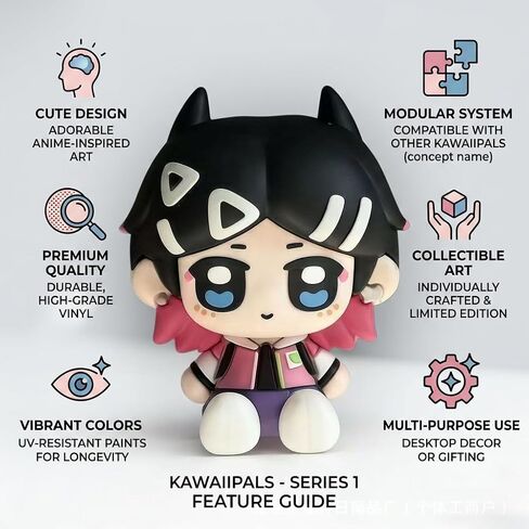 VALORANT Clove Chibi Figure, Soft Silicone Q Collectible Toy Figure, Cute Desk Decor Ornament for Game Fans & Collectors in Saudi Arabia