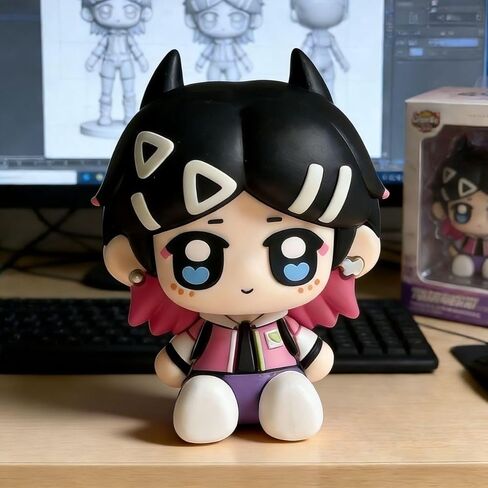 VALORANT Clove Chibi Figure, Soft Silicone Q Collectible Toy Figure, Cute Desk Decor Ornament for Game Fans & Collectors in Saudi Arabia