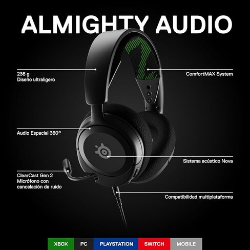 Steel Series Arctis 1 - All-Platform Compatibility - for PC, PS4, Xbox, Nintendo Switch, Mobile - Detachable ClearCast Microphone (PS4////) in Saudi Arabia