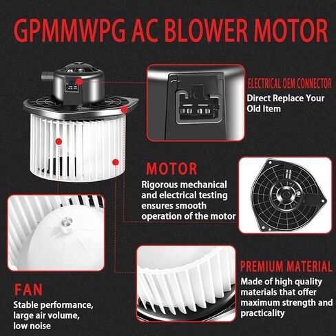 700239 HVAC سخان منفاخ مروحة أمامية بديلة متوافقة مع Mitsubishi Lancer 2008-2017/Outlander 2007-2017/Outlander Sport 2013-2017، يستبدل # 7802A217، 7802A357، MI3126107 in Kuwait