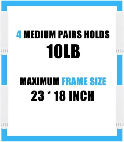 Feelia Heavy Duty Command Strips Picture Hanging Hardware Home Decor,Medium 20-Pairs(40 Strips) Poster Tape in Saudi Arabia