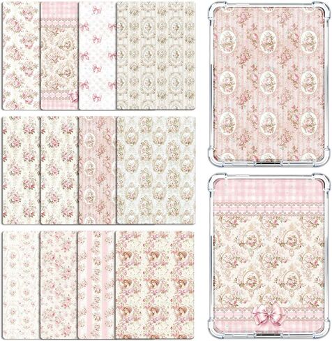 8Pcs Vintage Book Inserts Cardstock Paper for E-Reader Reading Theme E-Reader Back Cover Insert Decorating Accessories for Paper White 11th-12th in Kuwait