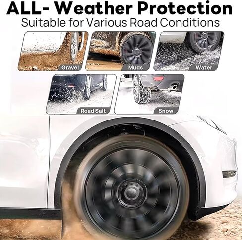 واقيات الرذاذ لسيارة VW Tiguan L Pro R-Line 2024-2026 مجموعة واقيات الطين لجميع الأحوال الجوية - واقيات الرذاذ بدون حفر للإطارات الأمامية والخلفية، مصدات الطين سهلة التركيب (ملحقات السيارة) in Kuwait