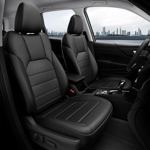 FREESOO 1:1 Fit for Subaru Forester Seat Covers 2024 2023 2022 2021 2020 2019 - Custom Fit Seat Covers Full Set for Subaru Forester - Luxury Waterproof Leather Car Seat Covers - Beige in Saudi Arabia