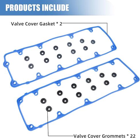 Sorello Engine Valve Cover Gasket Set Compatible with Ford F150 Crown Victoria E-150 E-250 for Lincoln Town Car for Mercury Grand Marquis Mountaineer Fit for 4.6L V8 Engine - Replace VS50564R VS50355 in Saudi Arabia
