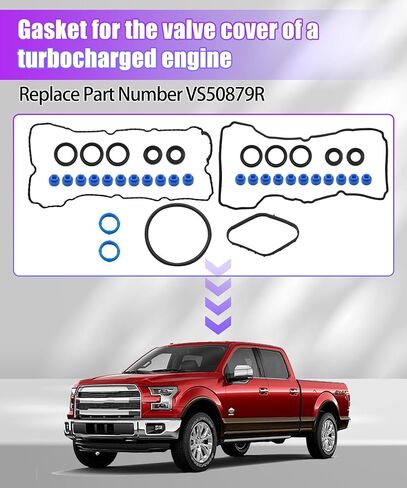 VS50879R Engine Valve Cover Gasket Set Fits for 2013-2014 Ford F-150 3.5L V6 Ecoboost, 2015-2020 Expedition, 2015-2020 Transit 150/250/350, 2015-2017 Lincoln Navigator 3.5L V6 in Kuwait