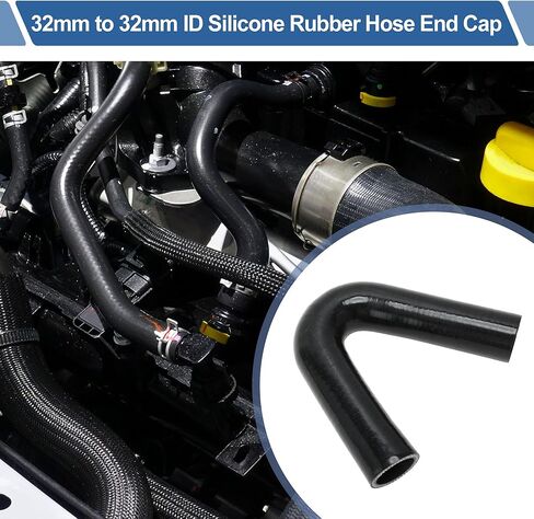 ACROPIX 32mm / 1.25" Inch ID 135 Degree Silicone Elbow 4-Ply Reinforced Silicone Straight Coupler Intercooler Heater Air Intake Pipe Radiator Coolant Tube 150mm 1 Pc in Kuwait
