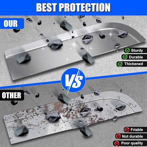 2 PCS Stainless Steel 8" Window Visors for Kenworth T680/T880, 3M Adhesive Installation, Reduce Wind Noise & Weather Protection for Kenworth T680/T880 Accessories in Kuwait