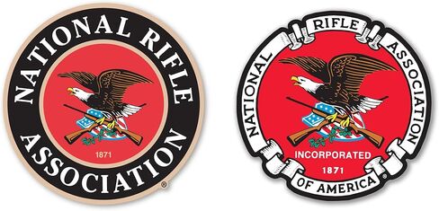 Elektroplate Officially Licensed National Rifle Association NRA Premium Decal (3.3")| Auto-grade Metallic 3D Embossed Weatherproof Sticker for Car, Water Bottle, Device, Phone & more | Made in the USA in Kuwait
