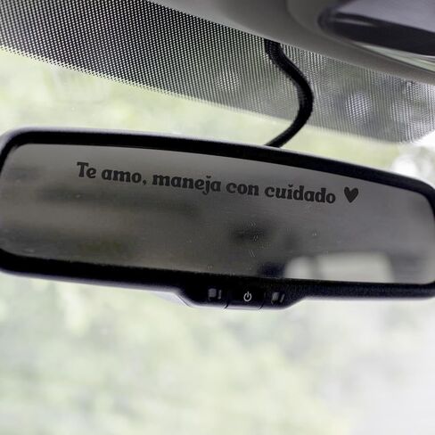3 قطع من ملصقات المرآة Te Amo Maneja Con Cuidado، مقاومة للماء للرؤية الخلفية الإسبانية I Love You Mirror الشارات النسائية اللطيفة الملهمة لنافذة السيارة ومرايا الرؤية الخلفية in Kuwait