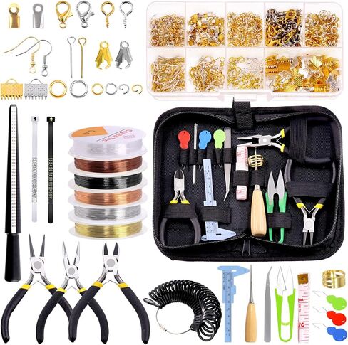 Hilitchi 1616Pcs Jewelry Making Supplies Kit, Jewelry Wires Crystal Beads Jewelry Making Repair Tools Jewelry Pliers Jewelry Findings and Beading Wires Wrapping and Beading in Saudi Arabia