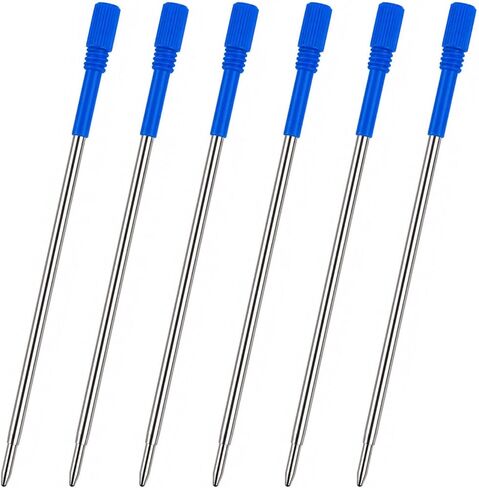 L: 3.2" 82mm, 1mm Tip, Metal Pen/Crystal Diamond Pen/Pearl Pen Refill (Blue 6PCS) in Saudi Arabia