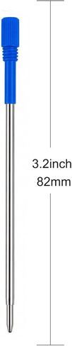 L: 3.2" 82mm, 1mm Tip, Metal Pen/Crystal Diamond Pen/Pearl Pen Refill (Blue 6PCS) in Saudi Arabia