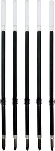 Pack of 5 Retractable Ballpoint Ink Pen Refill for Javelin Pen Style 106mm/10.6cm/4.2in. (Ballpoint Ink - Black) in Saudi Arabia
