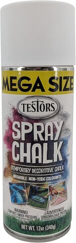 Testors 327535 Matte Washable MEGA SIZE Spray Chalk, White, 12 oz. in Kuwait