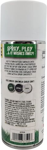 Testors 327535 Matte Washable MEGA SIZE Spray Chalk, White, 12 oz. in Kuwait