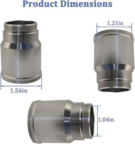 Billet Swivel Thermostat Housings Water NecK 90 1.5" Compatible with GM LS LS1 LS2 LS3 Engine Silver in Saudi Arabia