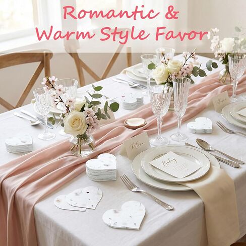 50 PCS Plantable Seed Paper, Heart Wedding Favors for Guests, Handmade Recycled Wildflower Sheets Gifts Cards for DIY Crafts, Baby Shower Wedding Favors Birthday Party, 7.2 x 6.3 cm / 2.85 x 2.5 in in Saudi Arabia