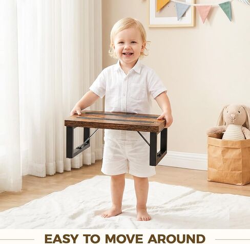 Step Stool, NomNest One Step Wooden Ladder Metal Foot Stool Small Kitchen Stool Helper for Toddler Adults, Ladder Chair for Home Bedside Bathroom Sink Potty in Saudi Arabia