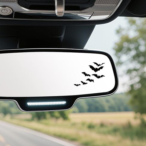 Rislobx Rearview Mirror Decal, 6PCS Black Peeking Cat Vanity Car Mirror Stickers, Vinyl Waterproof Car Window Decorative Sticker for Bottle Skateboard Motorcycle Notebook (Peeking Cat) in Kuwait