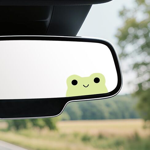 Rislobx Rearview Mirror Decal, 6PCS Black Peeking Cat Vanity Car Mirror Stickers, Vinyl Waterproof Car Window Decorative Sticker for Bottle Skateboard Motorcycle Notebook (Peeking Cat) in Kuwait