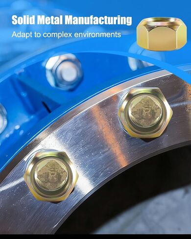 M-126 Outer Stud Piloted Wheel Cap Nuts 1-1/8in-16 Thread and 1-1/2in Hex Fit for Stud-Piloted Wheel Systems Right Hand Thread, 10 Pack in Saudi Arabia