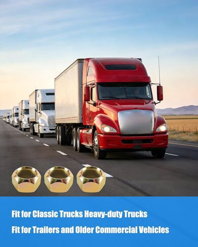 M-126 Outer Stud Piloted Wheel Cap Nuts 1-1/8in-16 Thread and 1-1/2in Hex Fit for Stud-Piloted Wheel Systems Right Hand Thread, 10 Pack in Saudi Arabia